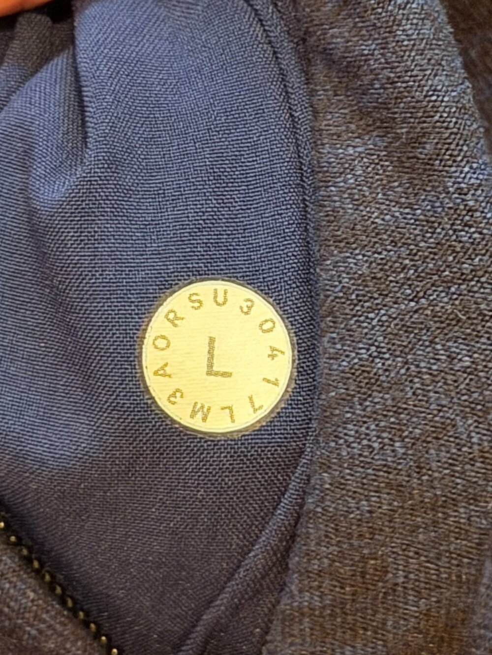 Lululemon Surge Warm 1/2 Zip Heathered Cerulean Blue Black Men’s Large - Picture 8 of 9